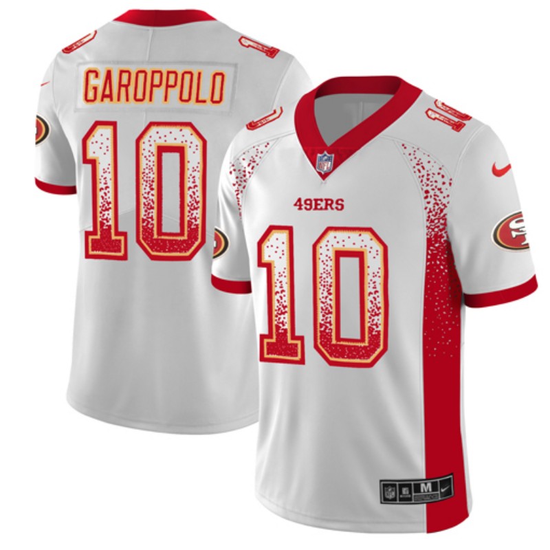 San Francisco 49ers #10 Jimmy Garoppolo White 2019 Drift Fashion Color Rush Limited Stitched Jersey