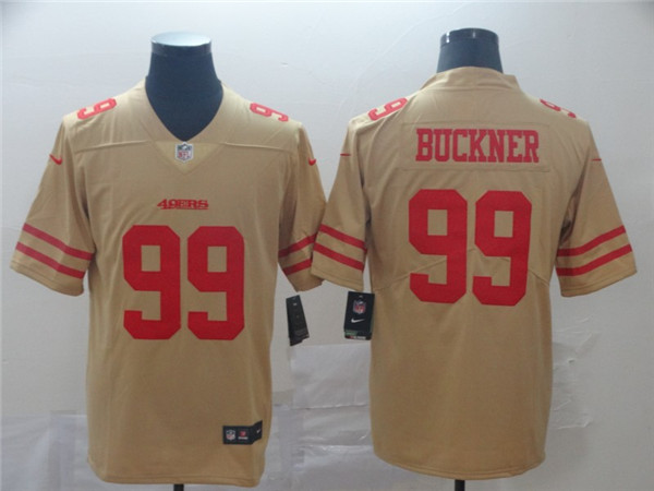 San Francisco 49ers #99 DeForest Buckner Gold Inverted Legend Stitched Jersey