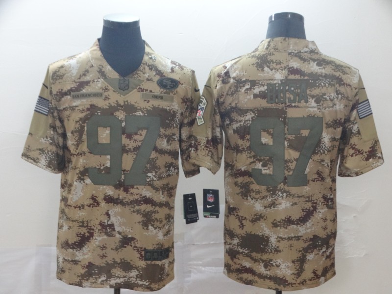 San Francisco 49ers #97 Nick Bosa Camo Salute To Service Limited Stitched Jersey