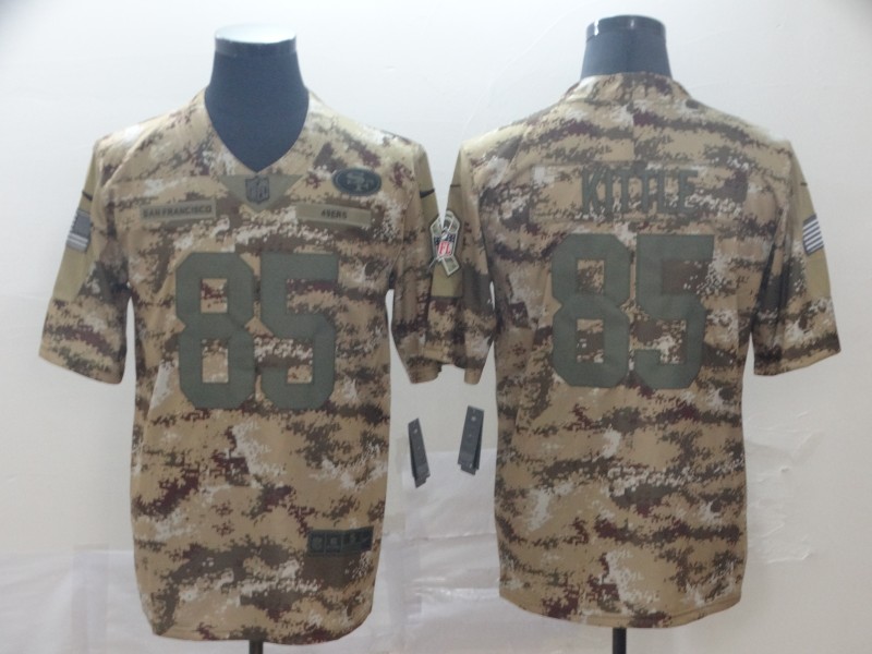 San Francisco 49ers #85 George Kittle Camo Salute To Service Limited Stitched Jersey