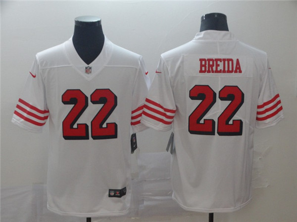 San Francisco 49ers #22 Matt Breida White Color Rush Limited Stitched Jersey