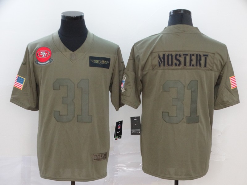 San Francisco 49ers #31 Raheem Mostert Camo Salute To Service Limited Stitched Jersey