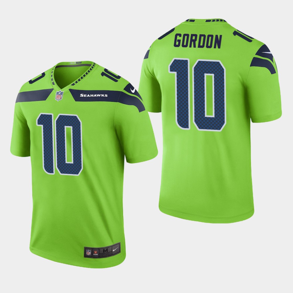 Seahawks #10 Josh Gordon Green Color Rush Stitched Jersey