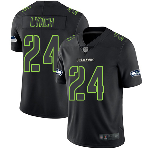 Seahawks #24 Marshawn Lynch 2018 Black Impact Limited Stitched Jersey