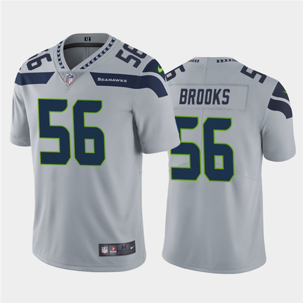 Seattle Seahawks #56 Jordyn Brooks Gray Vapor Untouchable Limited Stitched Jersey