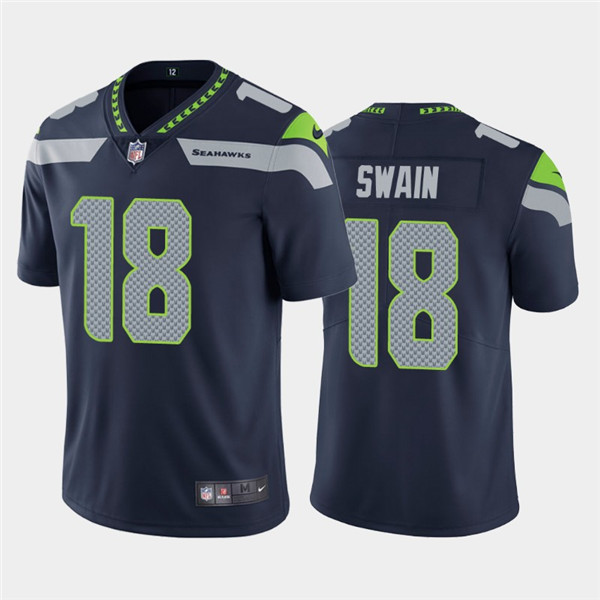 Seattle Seahawks #18 Freddie Swain Navy Vapor Untouchable Limited Stitched Jersey