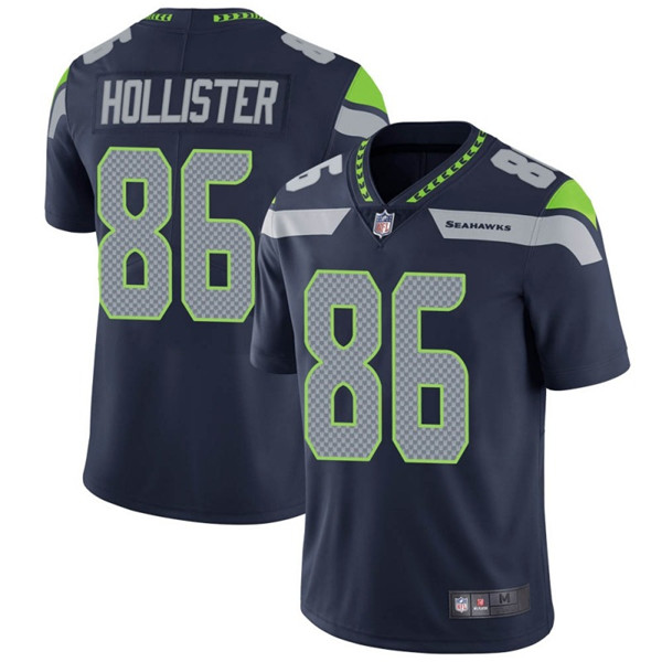 Seattle Seahawks #86 Jacob Hollister Navy Vapor Untouchable Limited Stitched Jersey