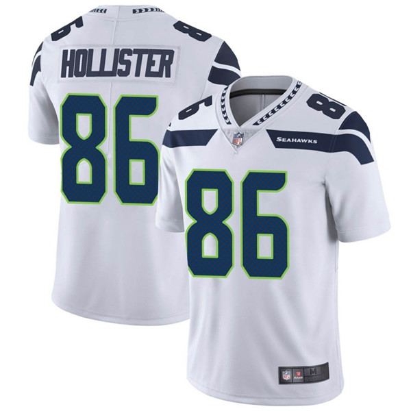 Seattle Seahawks #86 Jacob Hollister White Vapor Untouchable Limited Stitched Jersey