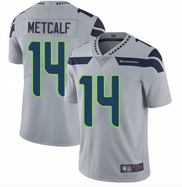 Seattle Seahawks #14 D.K. Metcalf Gray Vapor Untouchable Limited Stitched Jersey