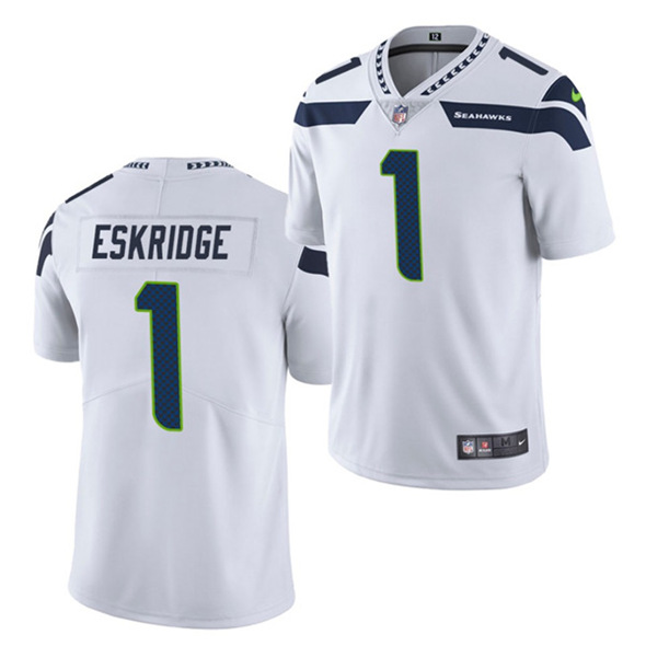 Seattle Seahawks #1 D'Wayne Eskridge White Vapor Untouchable Limited Stitched Jersey