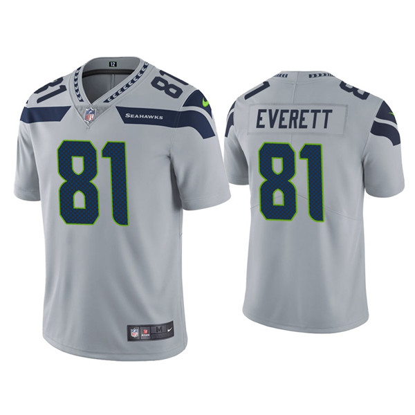 Seattle Seahawks #81 Gerald Everett Gray Vapor Untouchable Limited Stitched Jersey