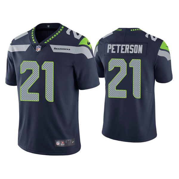 Seattle Seahawks #21 Adrian Peterson Navy Vapor Untouchable Limited Stitched Jersey