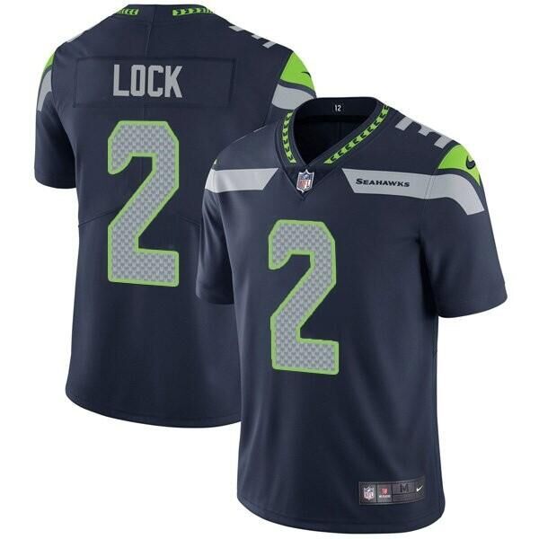 Seattle Seahawks #2 Drew Lock Navy Vapor Untouchable Limited Stitched Jersey