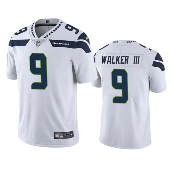 Seattle Seahawks #9 Kenneth Walker III White Vapor Untouchable Limited Stitched Jersey