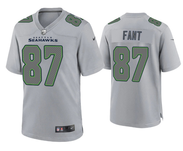 Seattle Seahawks #87 Noah Fant Gray Atmosphere Fashion Stitched Game Jersey