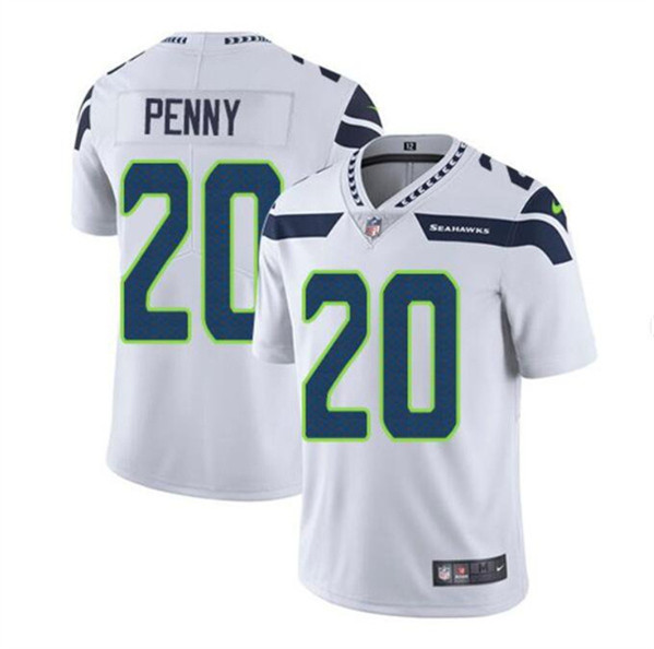 Seattle Seahawks #20 Rashaad Penny White Vapor Untouchable Limited Stitched Jersey