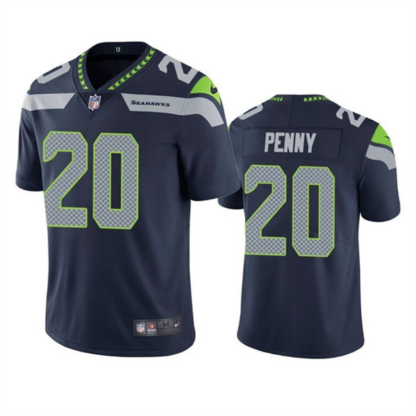 Seattle Seahawks #20 Rashaad Penny Navy Vapor Untouchable Limited Stitched Jersey