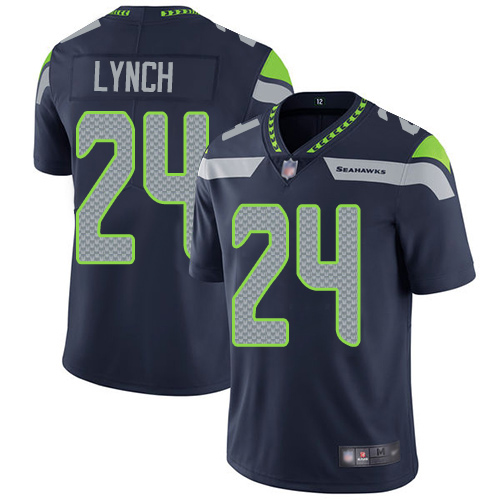 Seattle Seahawks #24 Marshawn Lynch Navy Blue Vapor Untouchable Limited Stitched Jersey