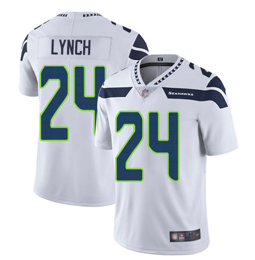 Seattle Seahawks #24 Marshawn Lynch White Vapor Untouchable Limited Stitched Jersey