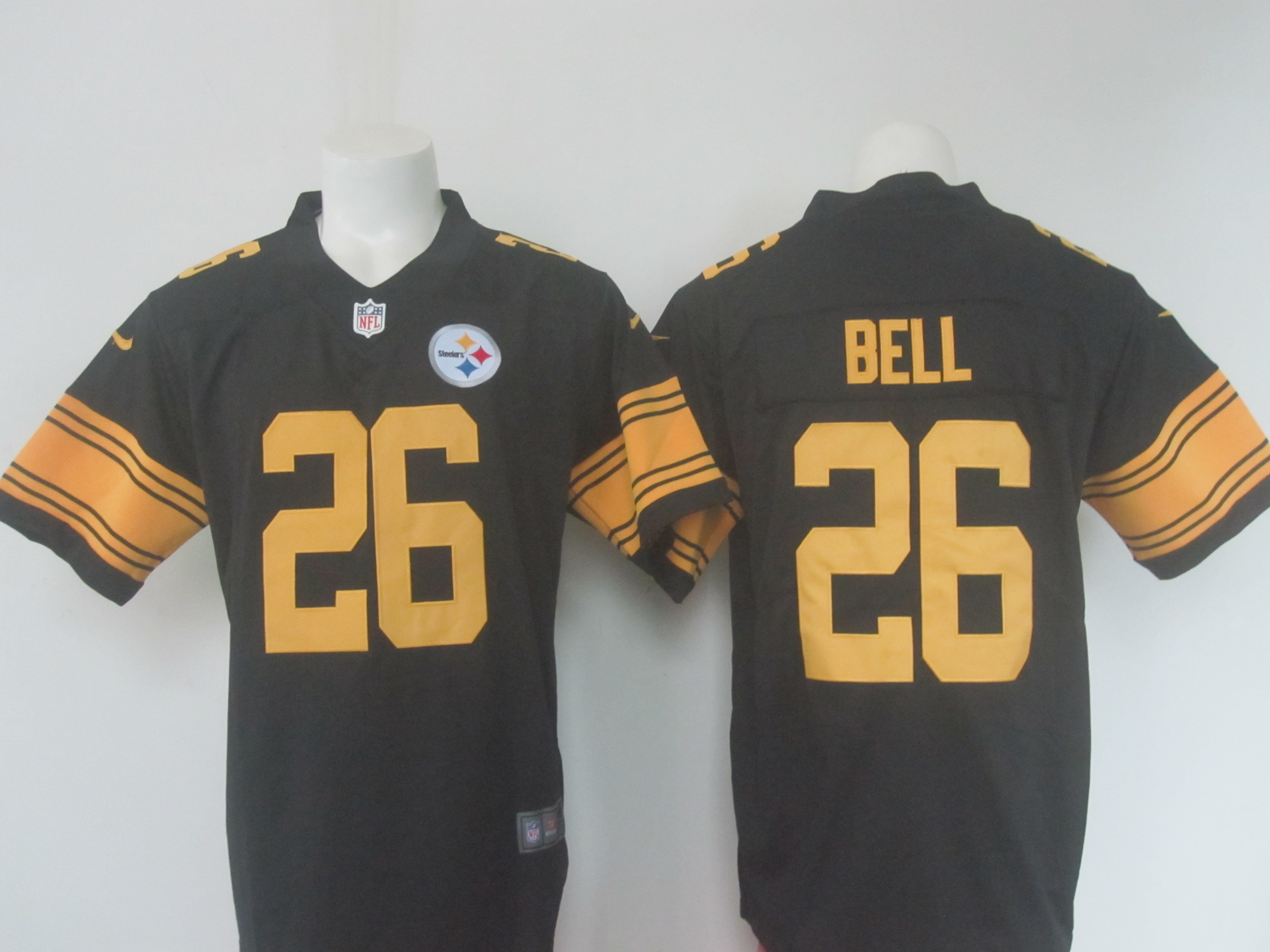Steelers # 26 Le'Veon Bell Black Limited Rush Stitched Nike Jersey