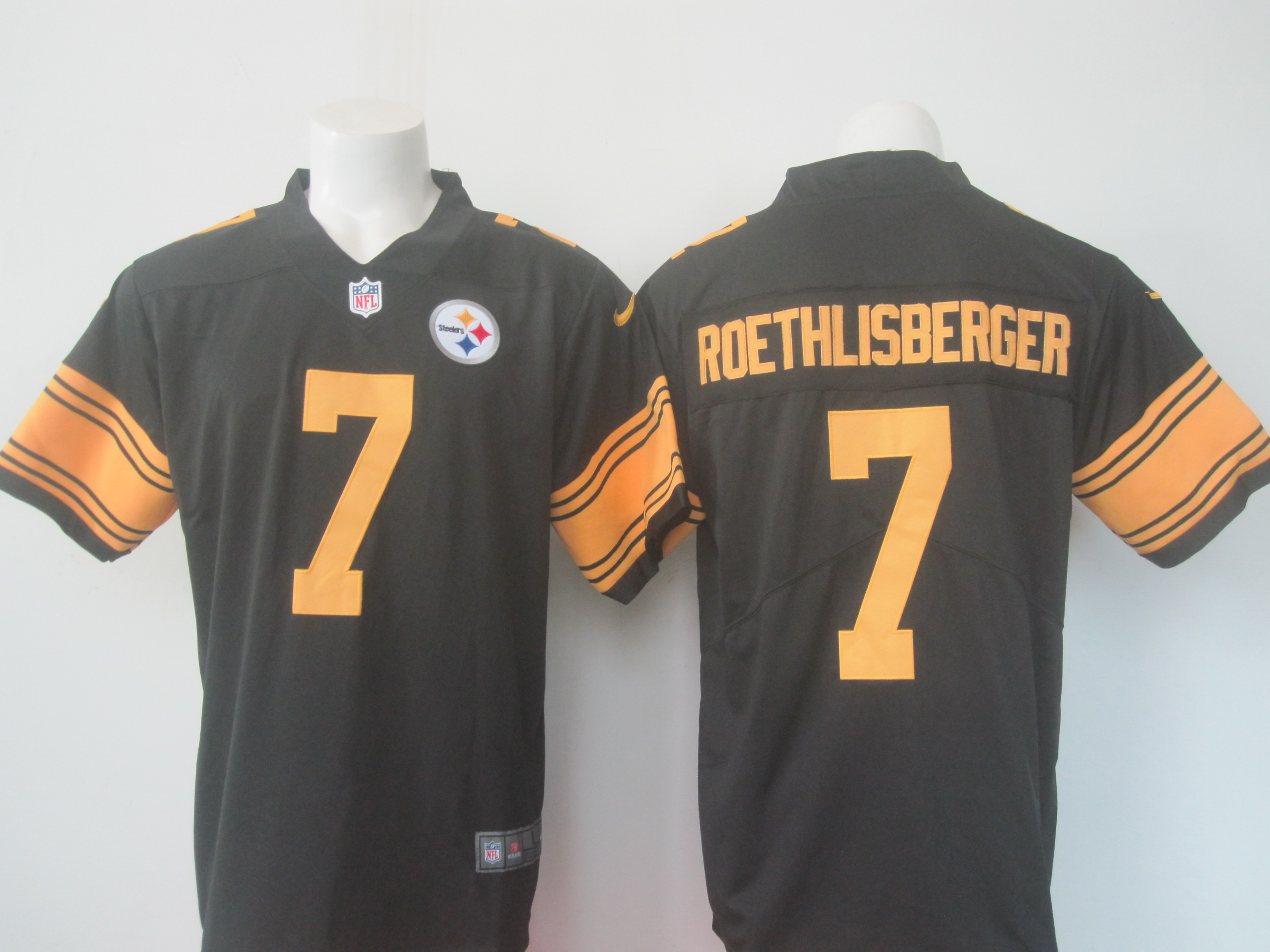Steelers #7 Ben Roethlisberger Black Limited Rush Stitched Nike Jersey