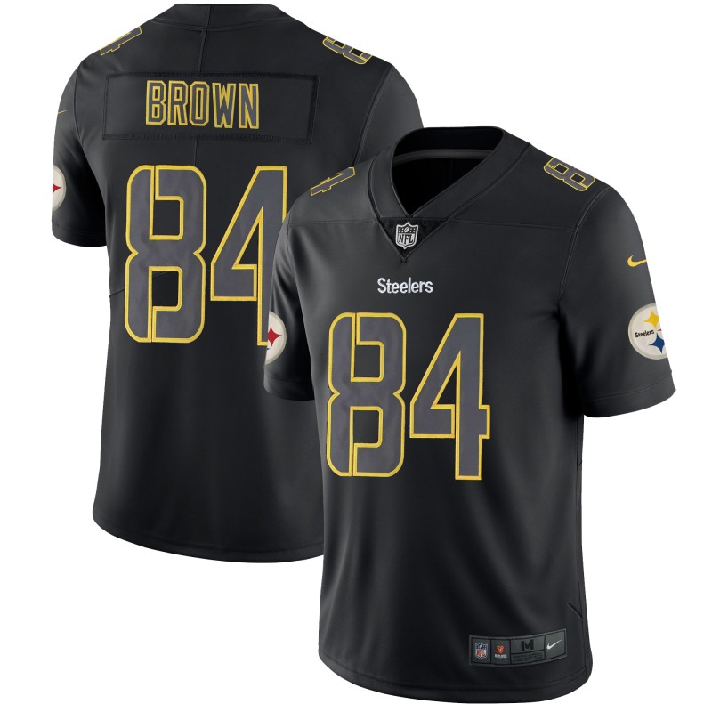 Steelers #84 Antonio Brown 2018 Black Impact Limited Stitched Jersey