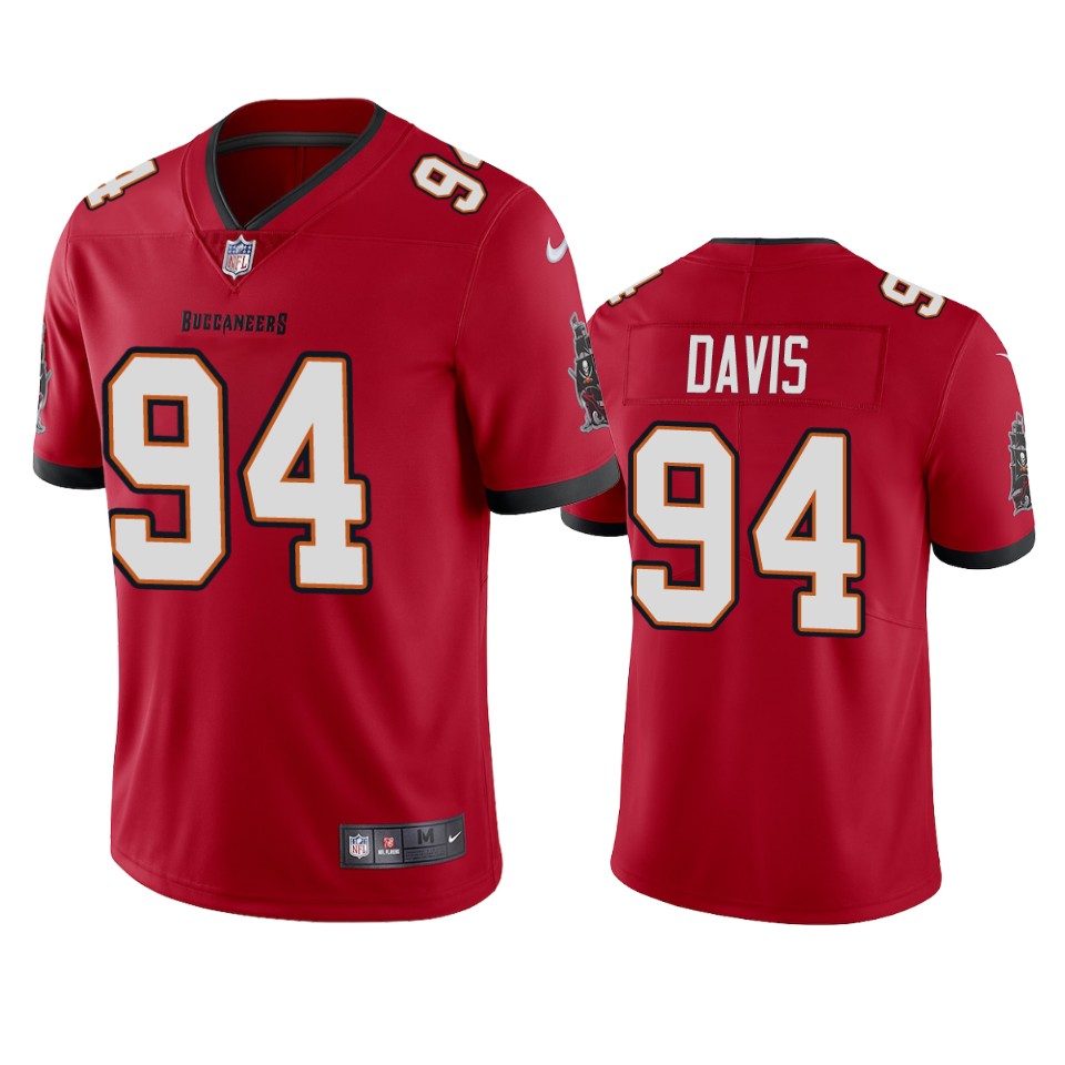 Tampa Bay Buccaneers #94 Khalil Davis 2020 Red Vapor Untouchable Limited Stitched Jersey