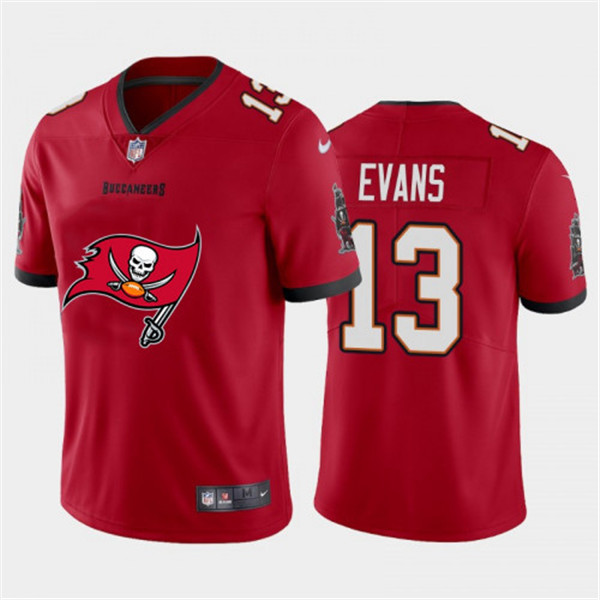 Tampa Bay Buccaneers #13 Mike Evans Red 2020 Team Big Logo Limited Stitched Jersey