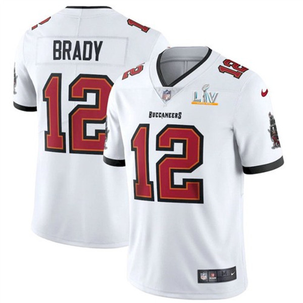 Tampa Bay Buccaneers #12 Tom Brady White 2021 Super Bowl LV Limited Stitched Jersey