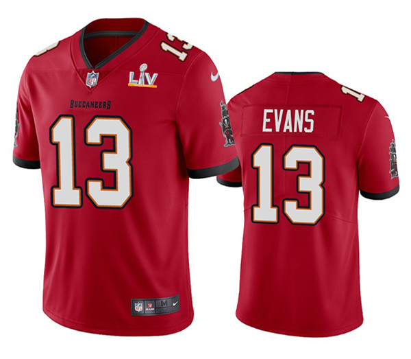 Tampa Bay Buccaneers #13 Mike Evans Red 2021 Super Bowl LV Limited Stitched Jersey