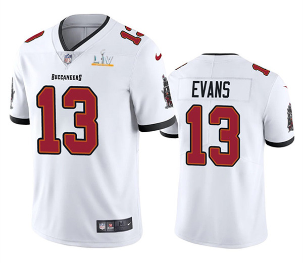Tampa Bay Buccaneers #13 Mike Evans White 2021 Super Bowl LV Limited Stitched Jersey