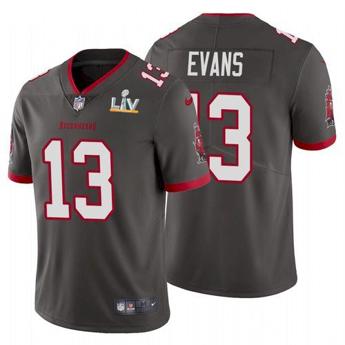 Tampa Bay Buccaneers #13 Mike Evans Grey 2021 Super Bowl LV Limited Stitched Jersey
