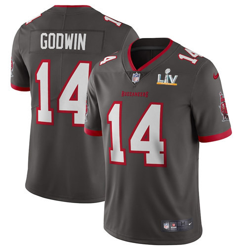 Tampa Bay Buccaneers #14 Chris Godwin Grey 2021 Super Bowl LV Limited Stitched Jersey