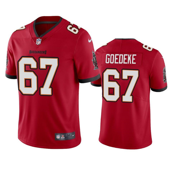 Tampa Bay Buccaneers #67 Luke Goedeke Red Vapor Untouchable Limited Stitched Jersey