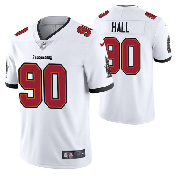 Tampa Bay Buccaneers #90 Logan Hall White Vapor Untouchable Limited Stitched Jersey