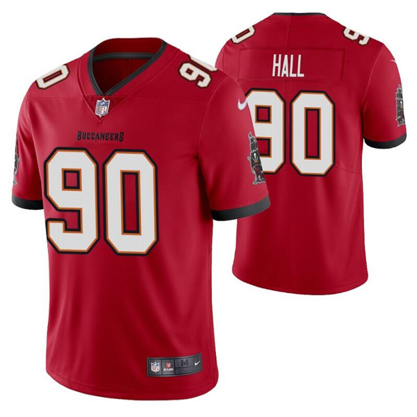 Tampa Bay Buccaneers #90 Logan Hall Red Vapor Untouchable Limited Stitched Jersey
