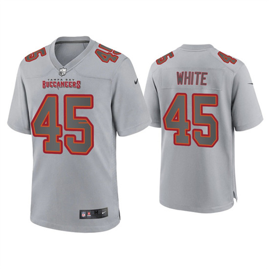 Tampa Bay Buccaneers #45 Devin White Gray Atmosphere Fashion Stitched Game Jersey