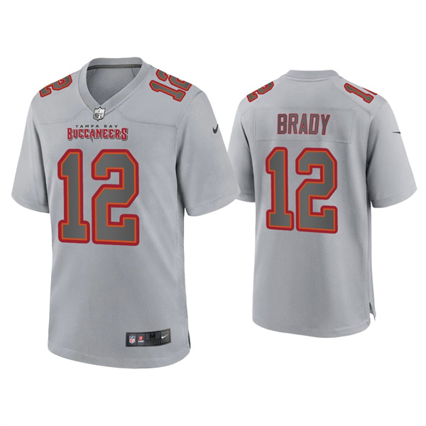 Tampa Bay Buccaneers #12 Tom Brady Grey Atmosphere Fashion Stitched Game Jersey