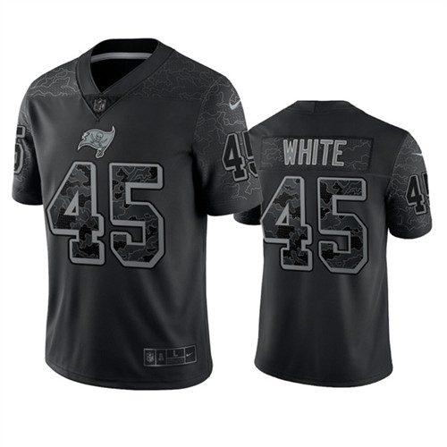 Tampa Bay Buccaneers #45 Devin White Black Reflective Limited Stitched Jersey
