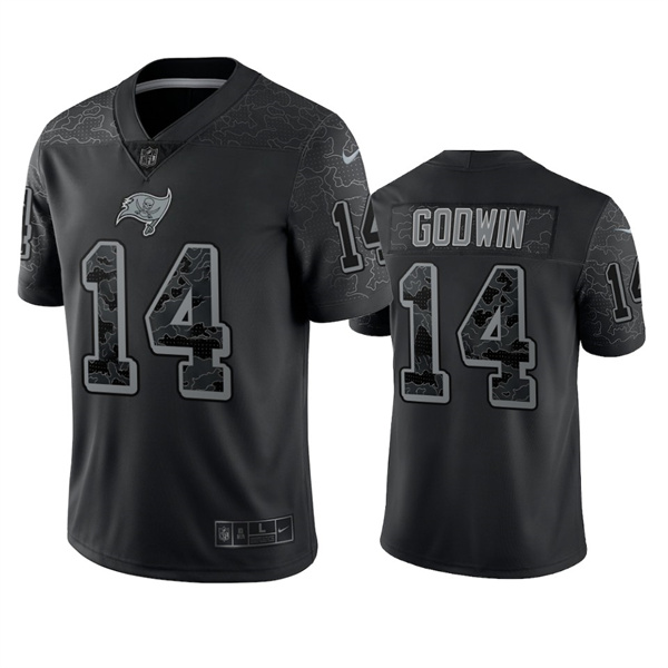 Tampa Bay Buccaneers #14 Chris Godwin Black Reflective Limited Stitched Jersey