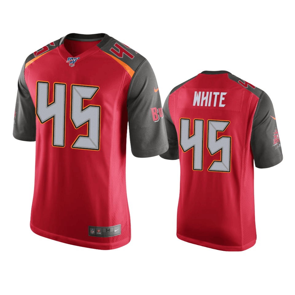 Tampa Bay Buccaneers #45 Devin White Red 2019 100th Season Vapor Untouchable Limited Stitched Jersey
