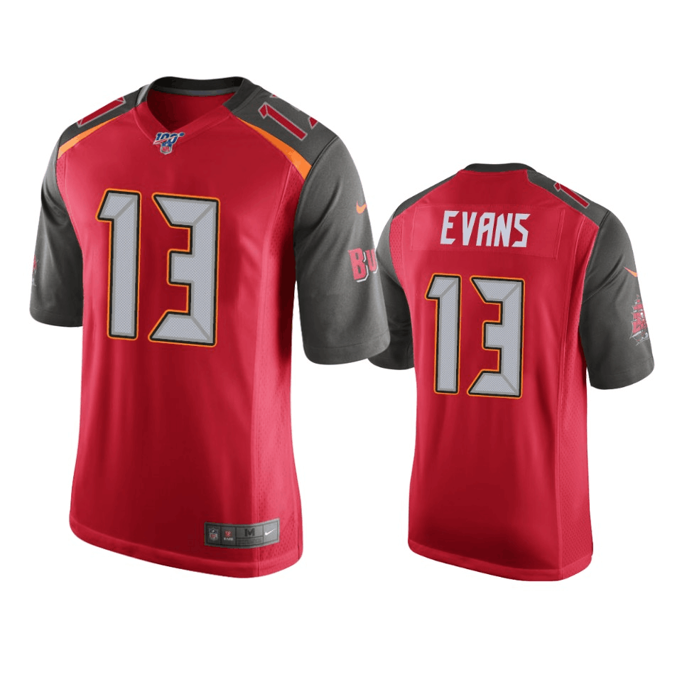 Tampa Bay Buccaneers #13 Mike Evans Red 2019 100th Season Vapor Untouchable Limited Stitched Jersey