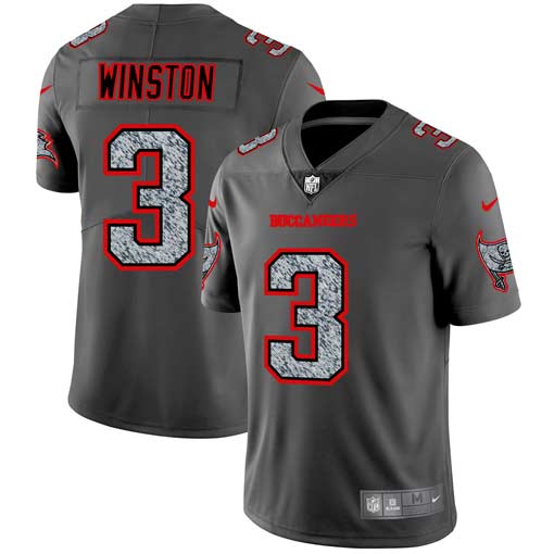 Tampa Bay Buccaneers #3 Jameis Winston 2019 Gray Fashion Static Limited Stitched Jersey