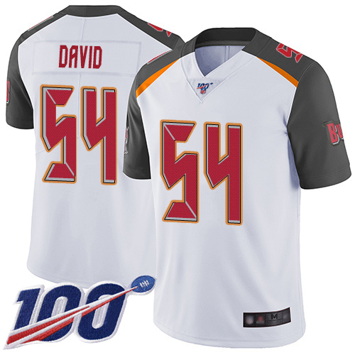 Tampa Bay Buccaneers #54 Lavonte David White 2019 100th Season Vapor Untouchable Limited Stitched Jersey.