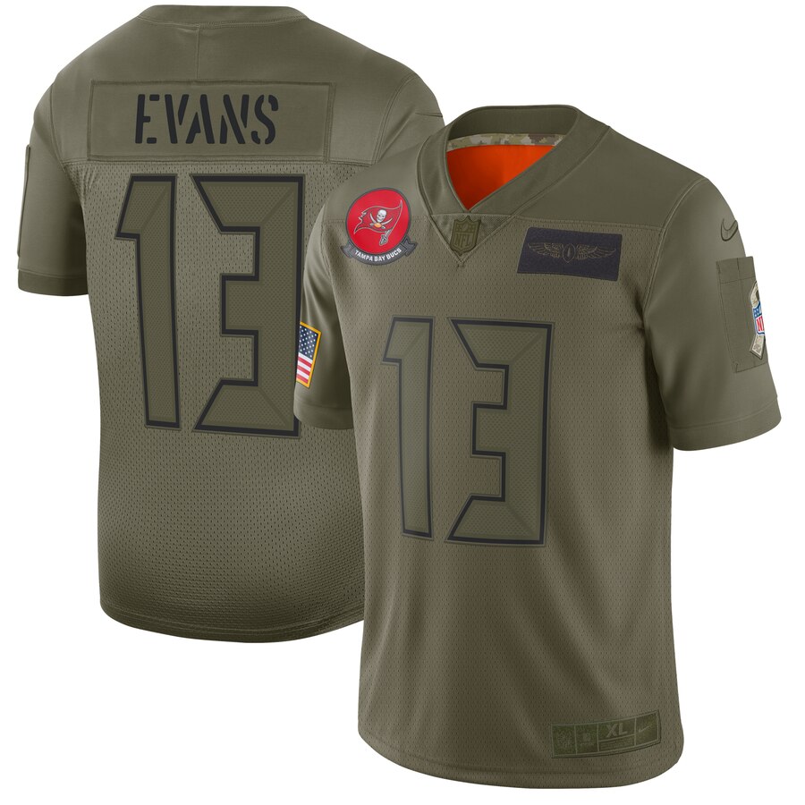 Tampa Bay Buccaneers #13 Mike Evans 2019 Camo Salute To Service Limited Stitched Jersey.