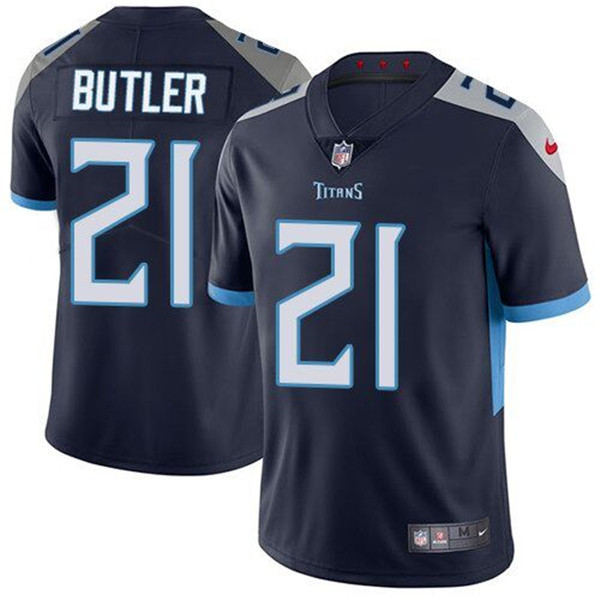 Tennessee Titans #21 Malcolm Butler Navy Vapor Untouchable Limited Stitched Jersey
