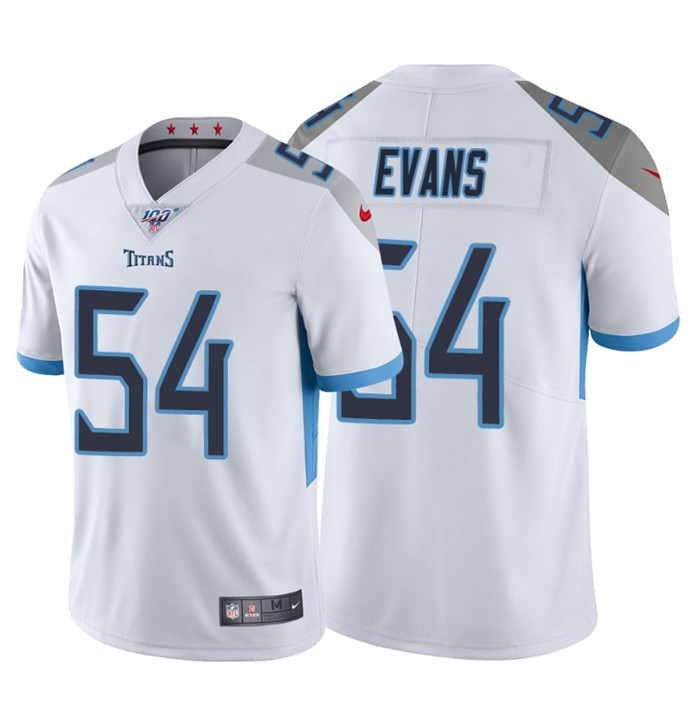 Tennessee Titans #54 Rashaan Evans 100th White Vapor Untouchable Stitched Jersey