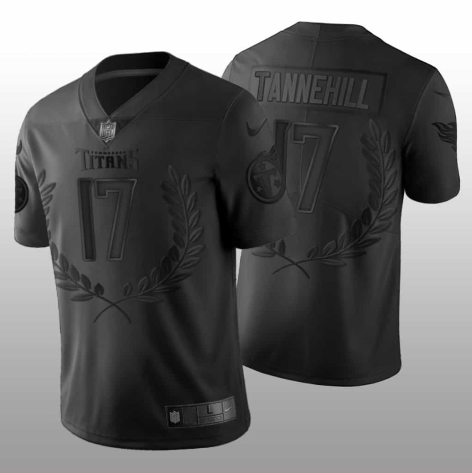 Tennessee Titans #17 Ryan Tannehill Black Vapor Untouchable Stitched Jersey