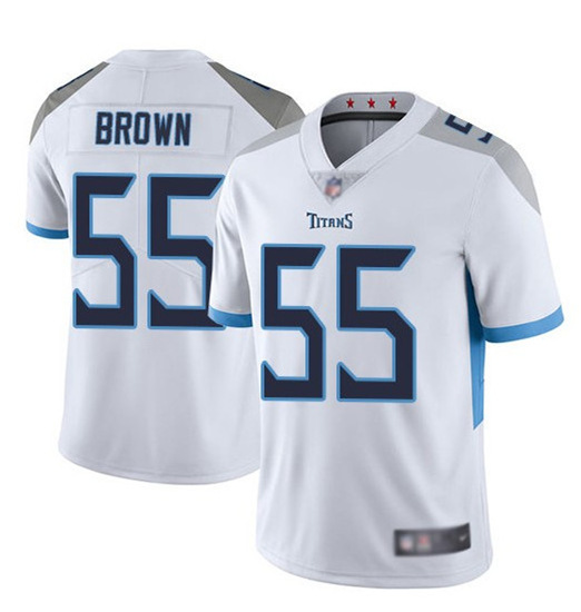 Tennessee Titans #55 Jayon Brown White Vapor Untouchable Limited Stitched Jersey