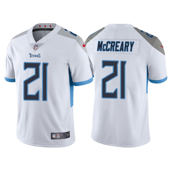 Tennessee Titans #21 Roger McCreary White Vapor Untouchable Stitched Jersey